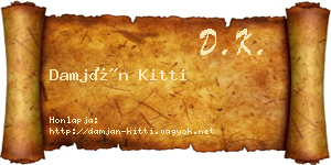 Damján Kitti névjegykártya