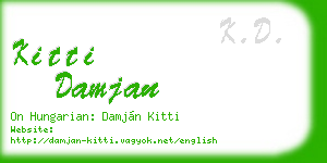 kitti damjan business card